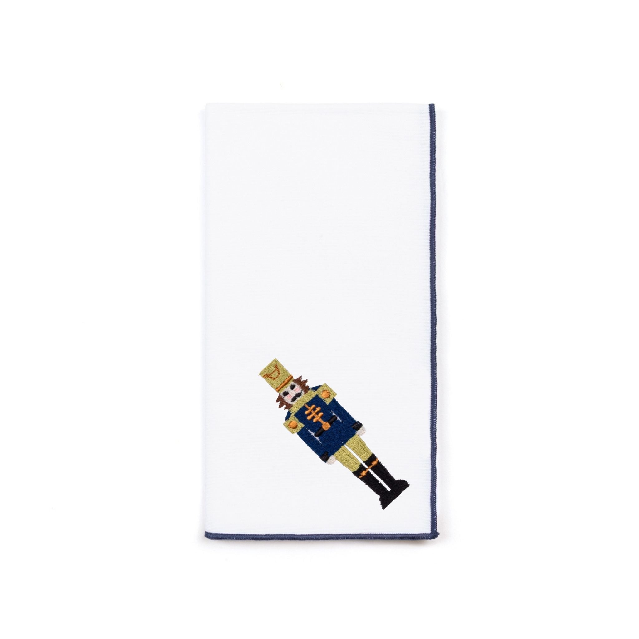 Guardanapos Nazaré brancos com bordado de soldados