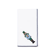 Guardanapos Nazaré brancos com bordado de soldados