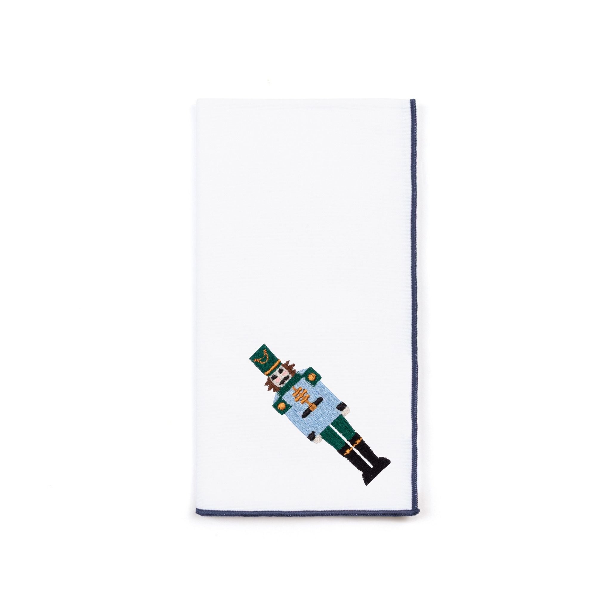 Guardanapos Nazaré brancos com bordado de soldados