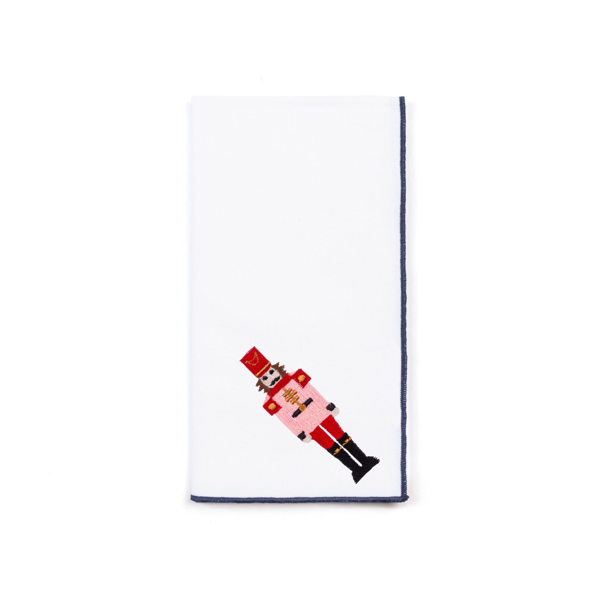 Guardanapos Nazaré brancos com bordado de soldados