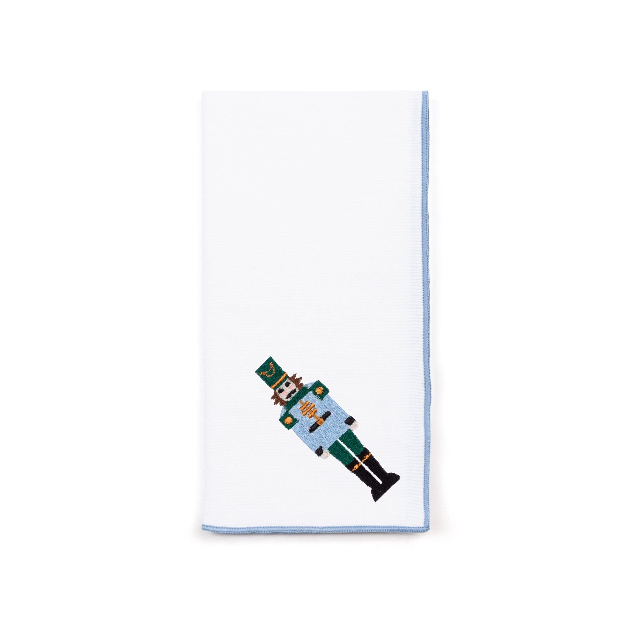 Guardanapos Nazaré brancos com bordado de soldados