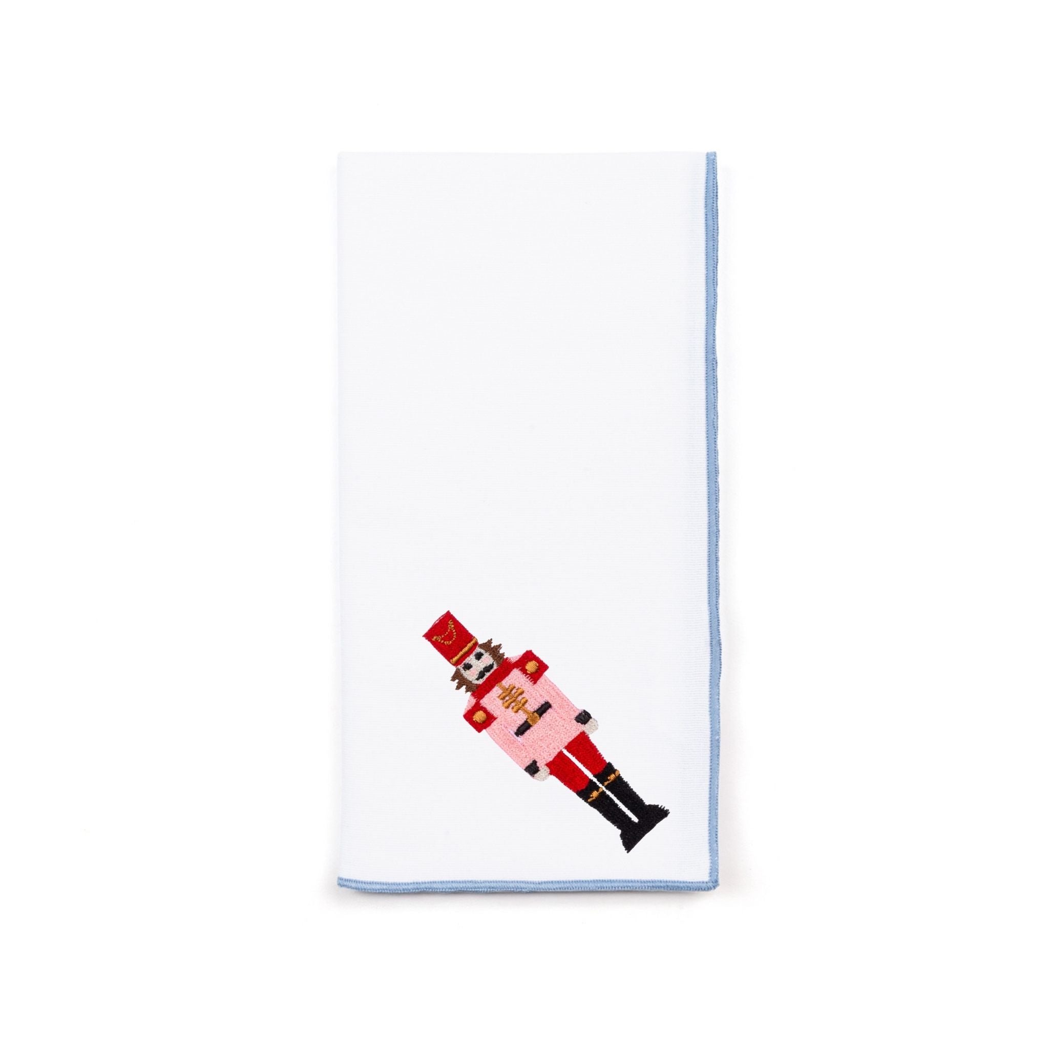 Guardanapos Nazaré brancos com bordado de soldados