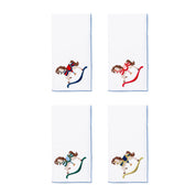 White Nazaré napkins with horse embroidery - Torres Novas