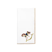 White Nazaré napkins with horse embroidery