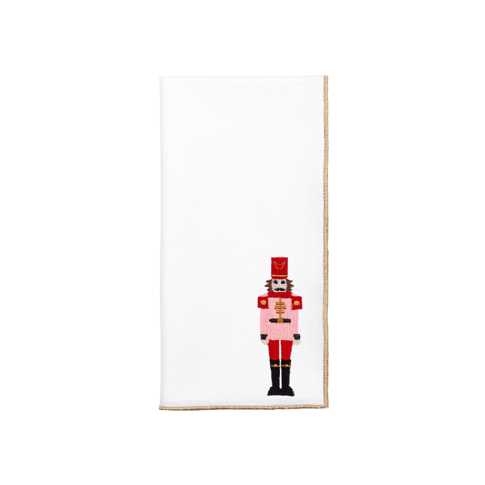 White Nazaré napkins with nutcracker embroidery