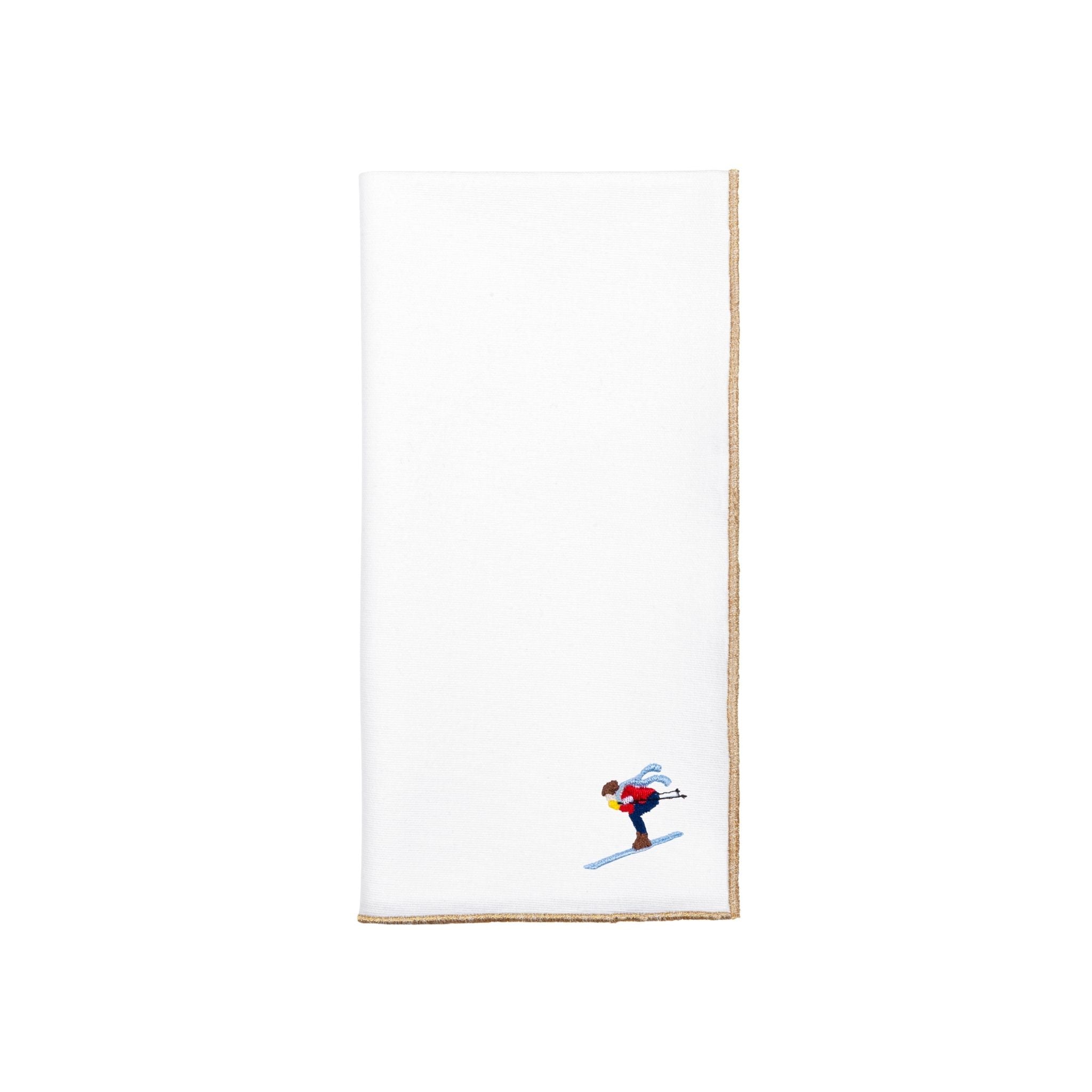 White Nazaré napkins with retro embroidery