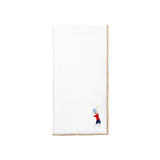 White Nazaré napkins with retro embroidery
