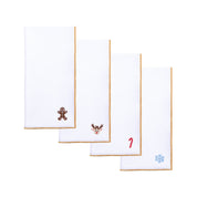 White Nazaré napkins with small christmas embroidery - Torres Novas