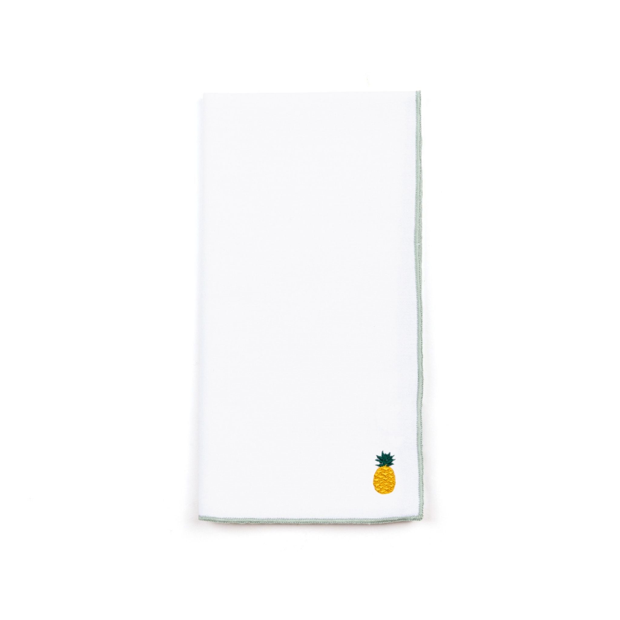 Guardanapos Nazaré em branco com bordado de frutas