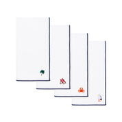 White Nazaré napkins with summer embroidery - Torres Novas