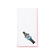 Guardanapos Nazaré brancos com bordado de soldados