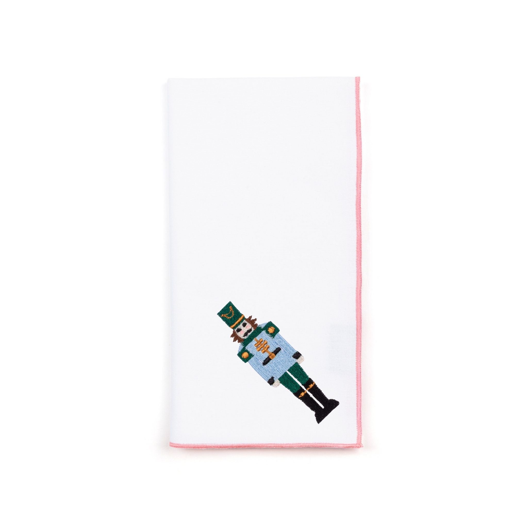 Guardanapos Nazaré brancos com bordado de soldados