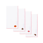 White Nazaré napkins with autumn embroidery - Torres Novas