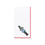 Guardanapos Nazaré brancos com bordado de soldados