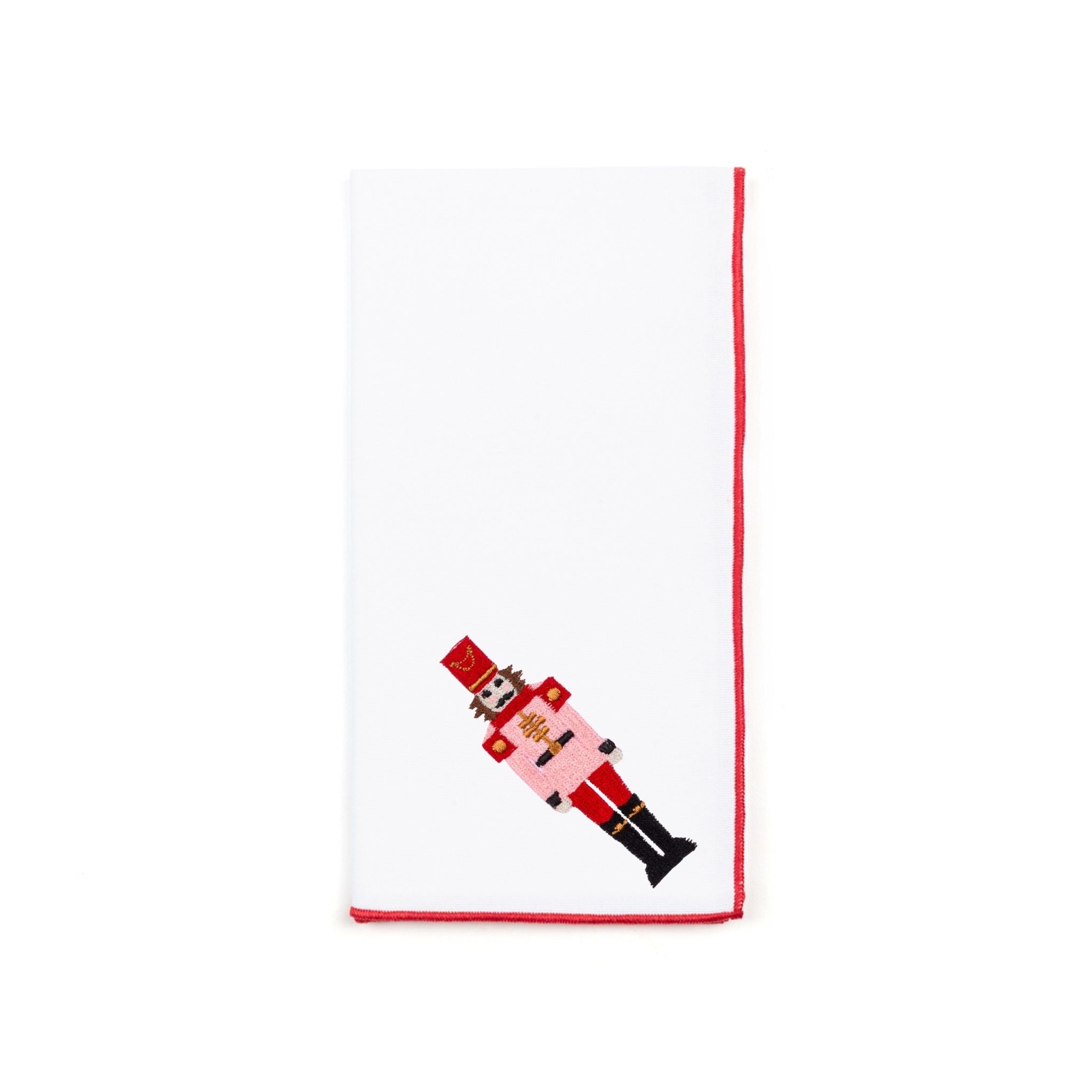 Guardanapos Nazaré brancos com bordado de soldados