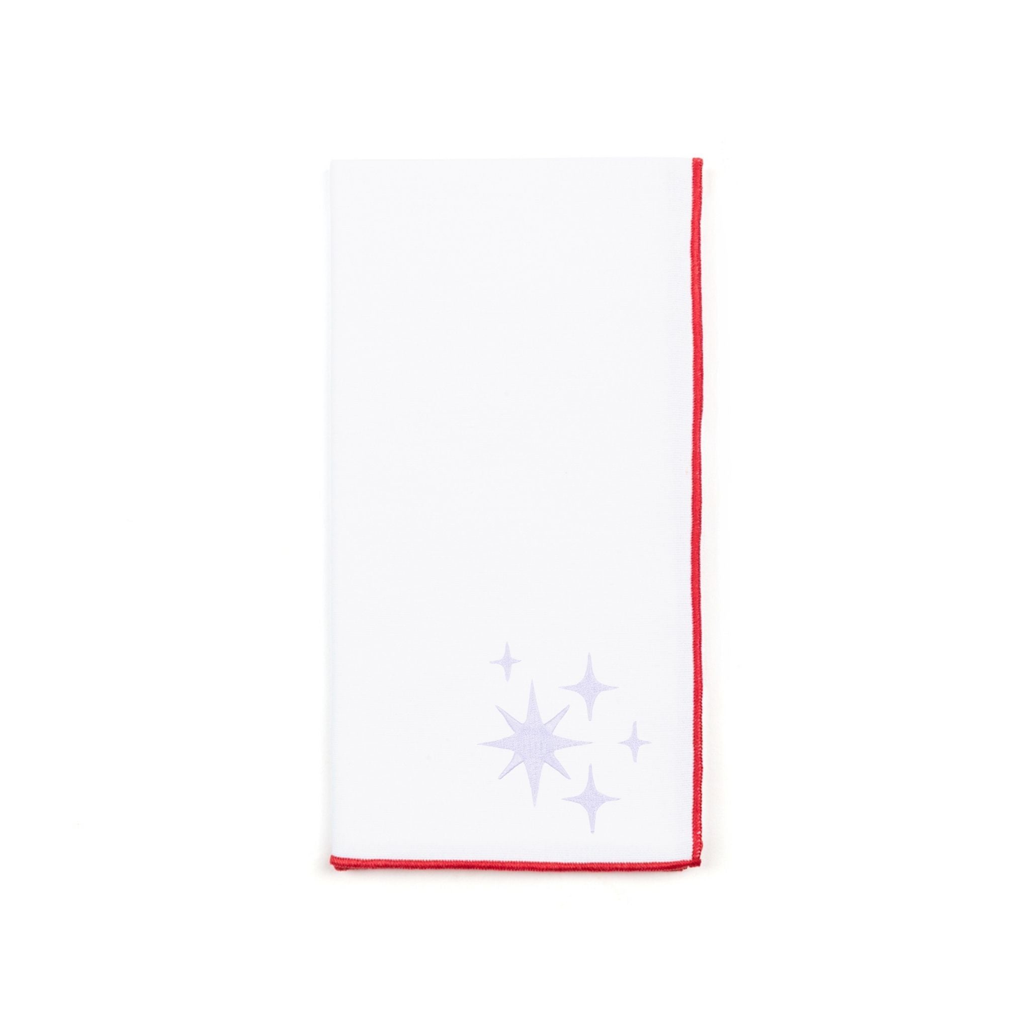 Guardanapos Nazaré brancos com bordados de estrelas