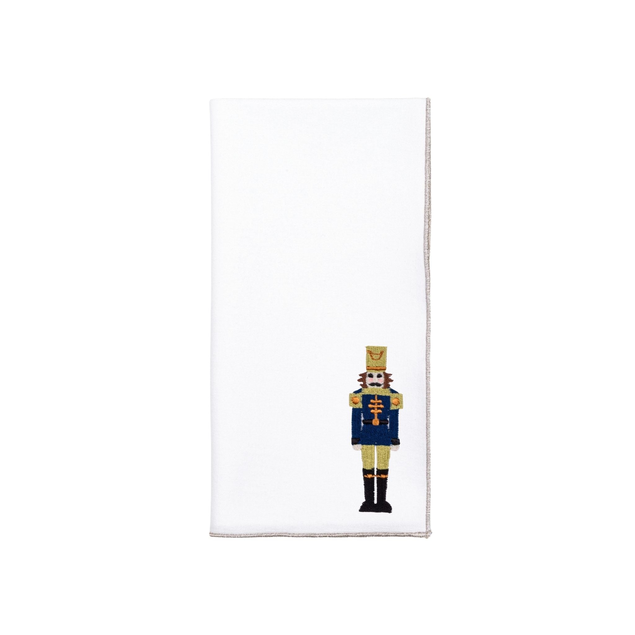 White Nazaré napkins with nutcracker embroidery
