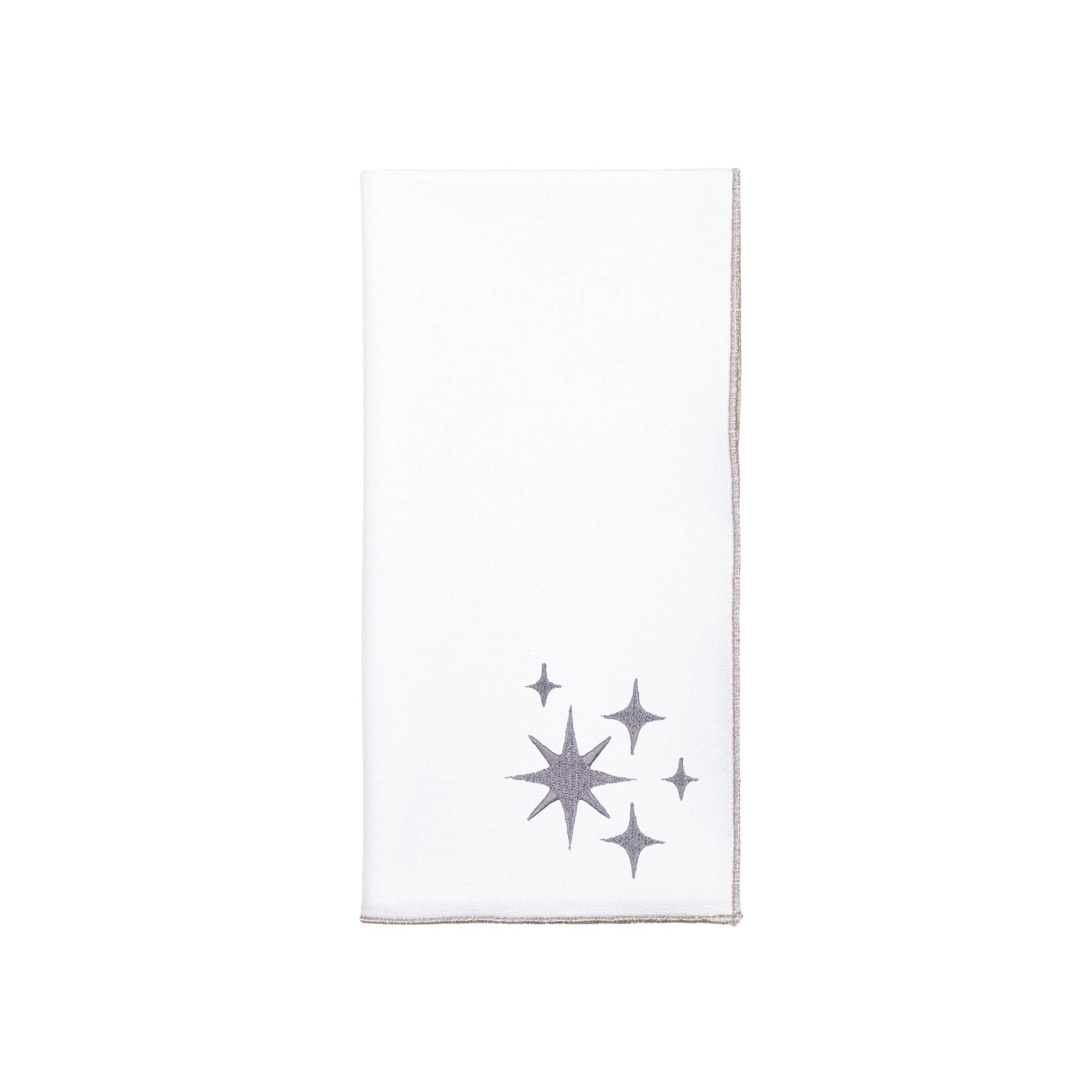 White Nazaré napkins with stars embroidery