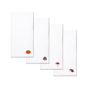 White Nazaré napkins with autumn embroidery - Torres Novas