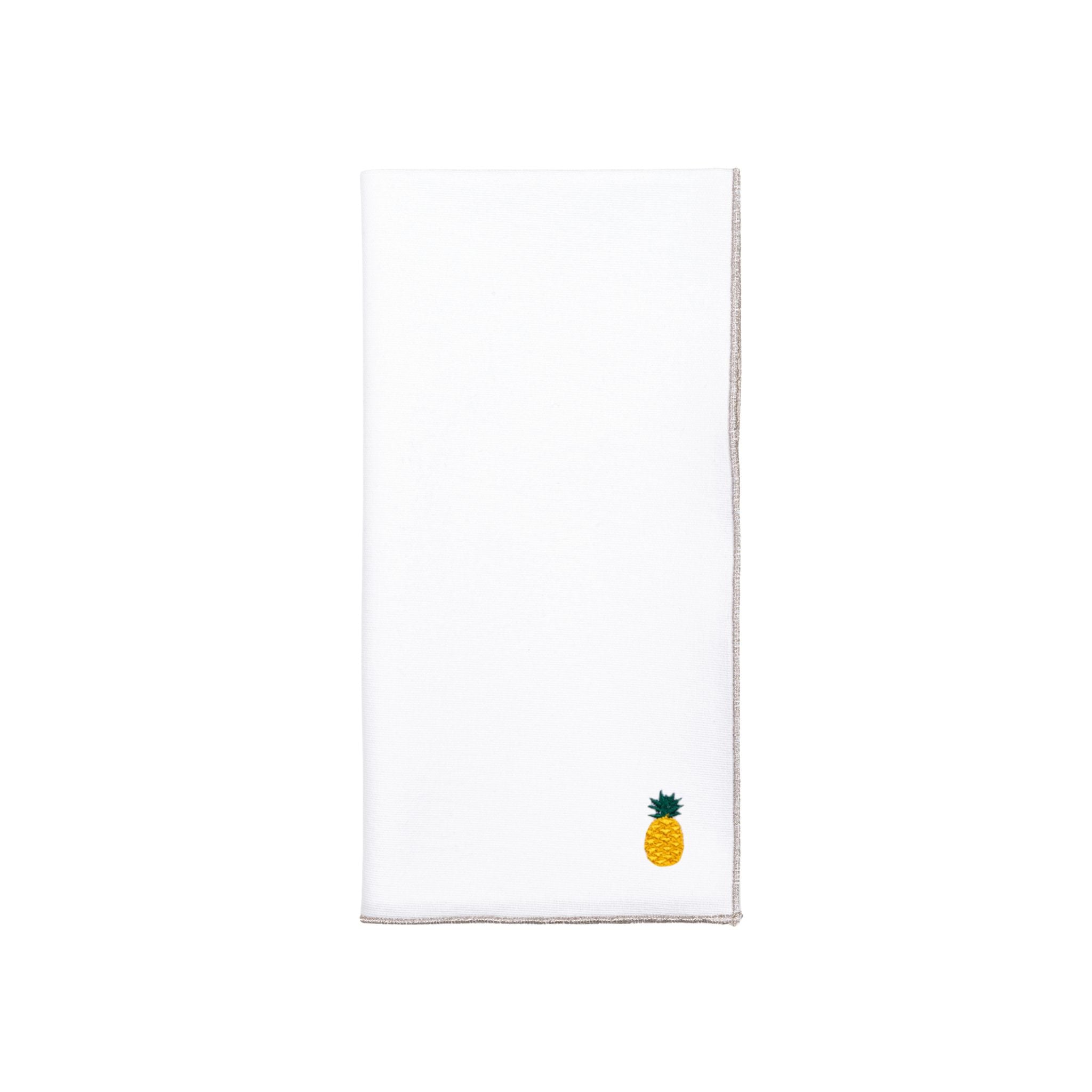 White Nazaré napkins with fruit embroidery