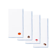 White Nazaré napkins with autumn embroidery - Torres Novas