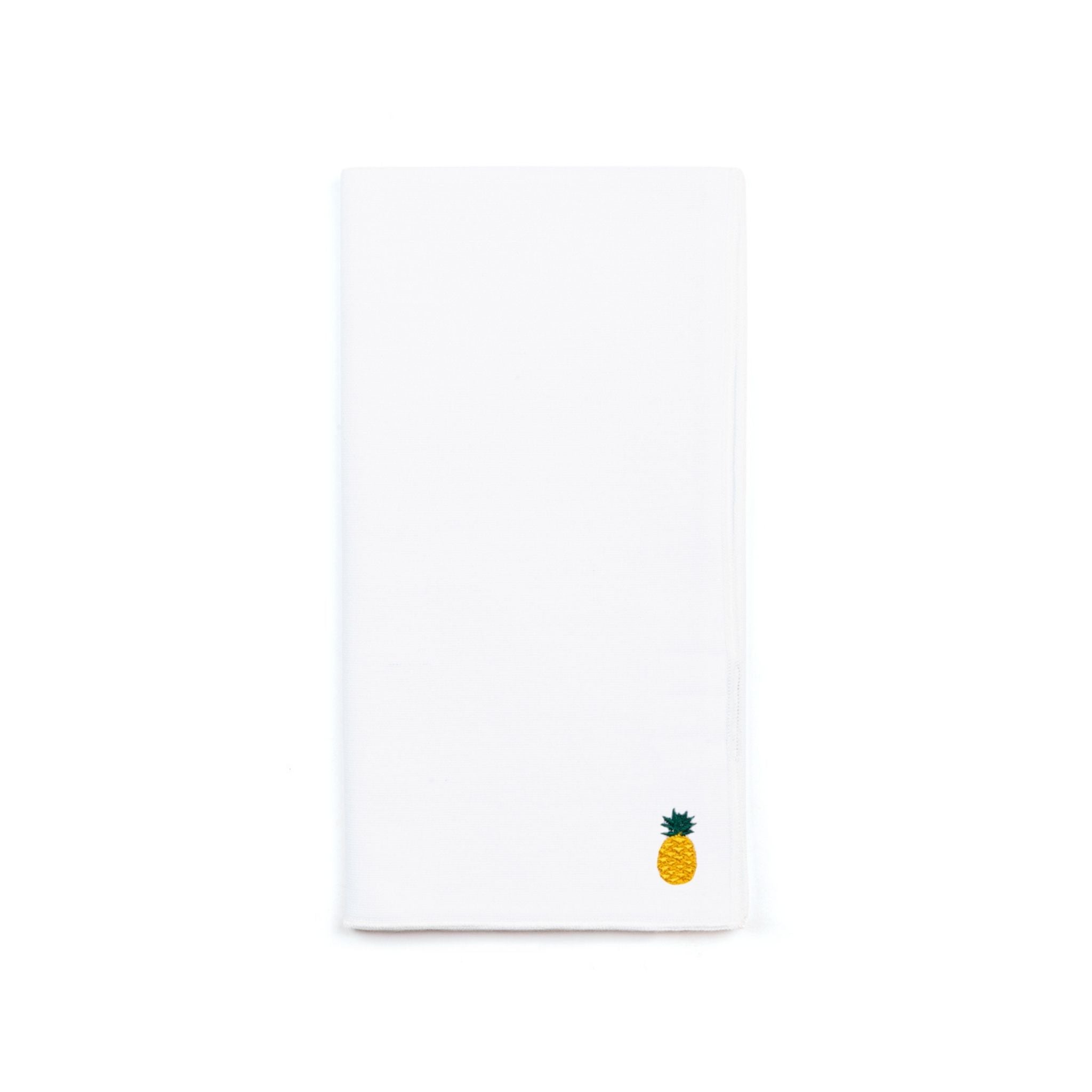 Guardanapos Nazaré em branco com bordado de frutas