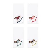 White Nazaré napkins with horse embroidery - Torres Novas