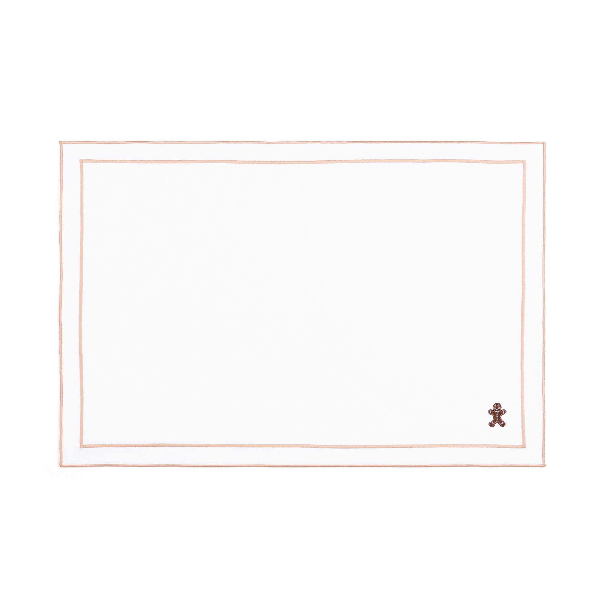 Nazaré white cotton table linen with embroidered small Christmas motifs - Torres Novas