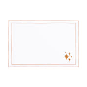 Nazaré white cotton table linen with embroidered small Christmas motifs - Torres Novas