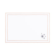 Nazaré white cotton table linen with embroidered stars - Torres Novas