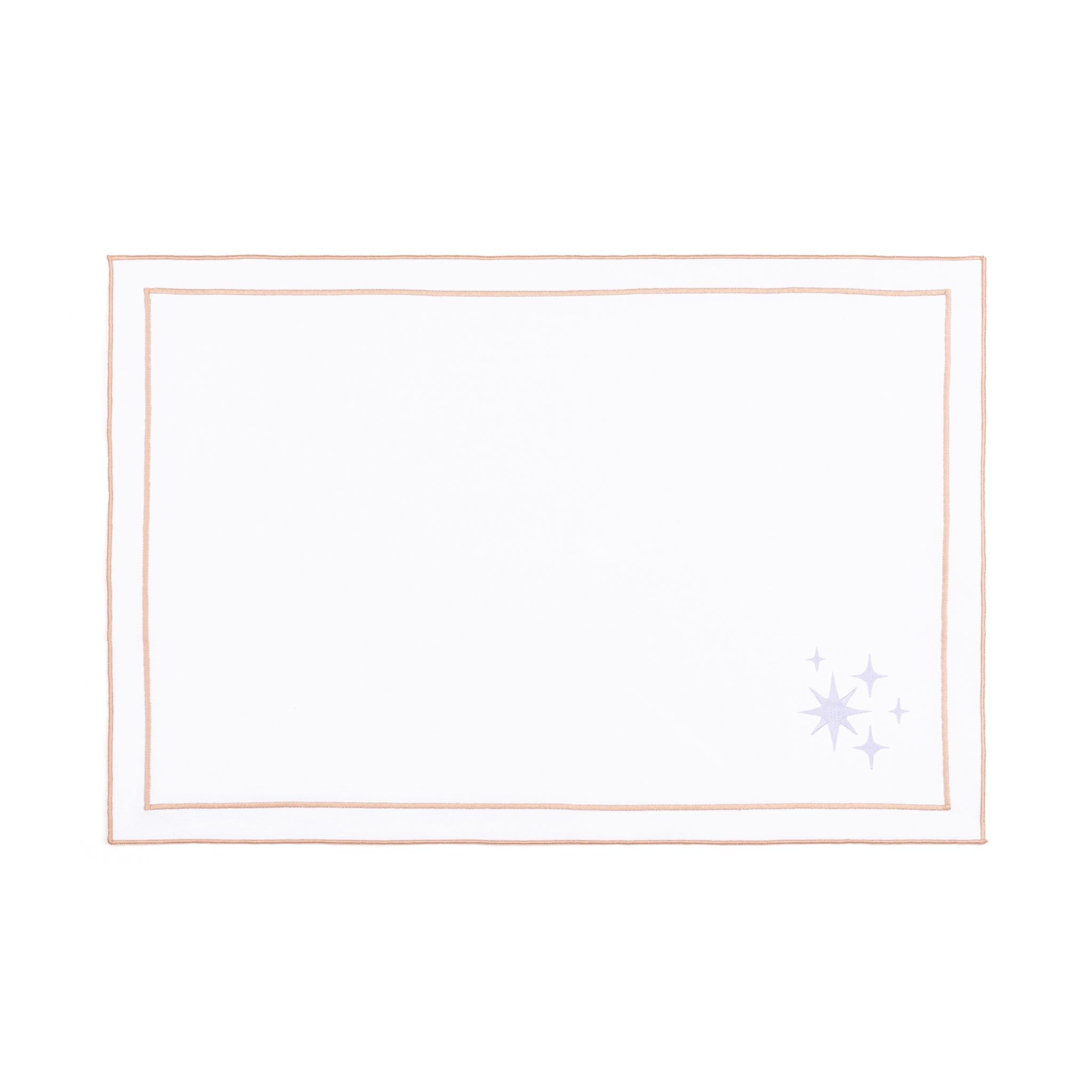 Nazaré white cotton table linen with embroidered stars - Torres Novas