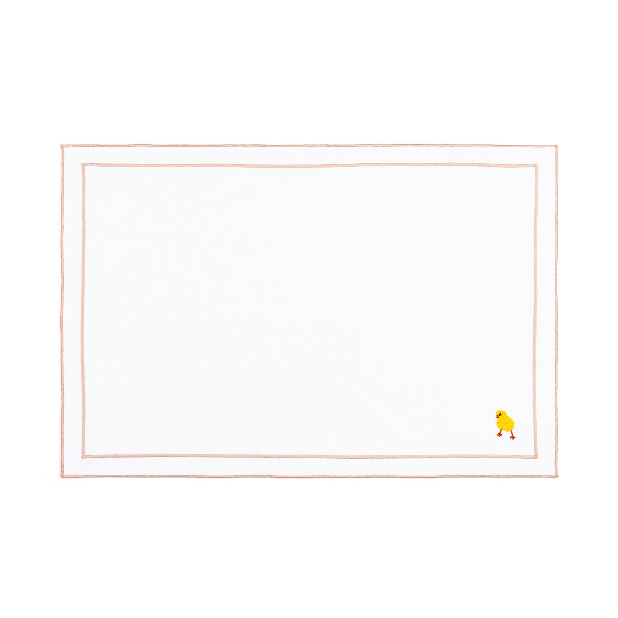 Nazaré white cotton table linen with embroidered Easter motifs