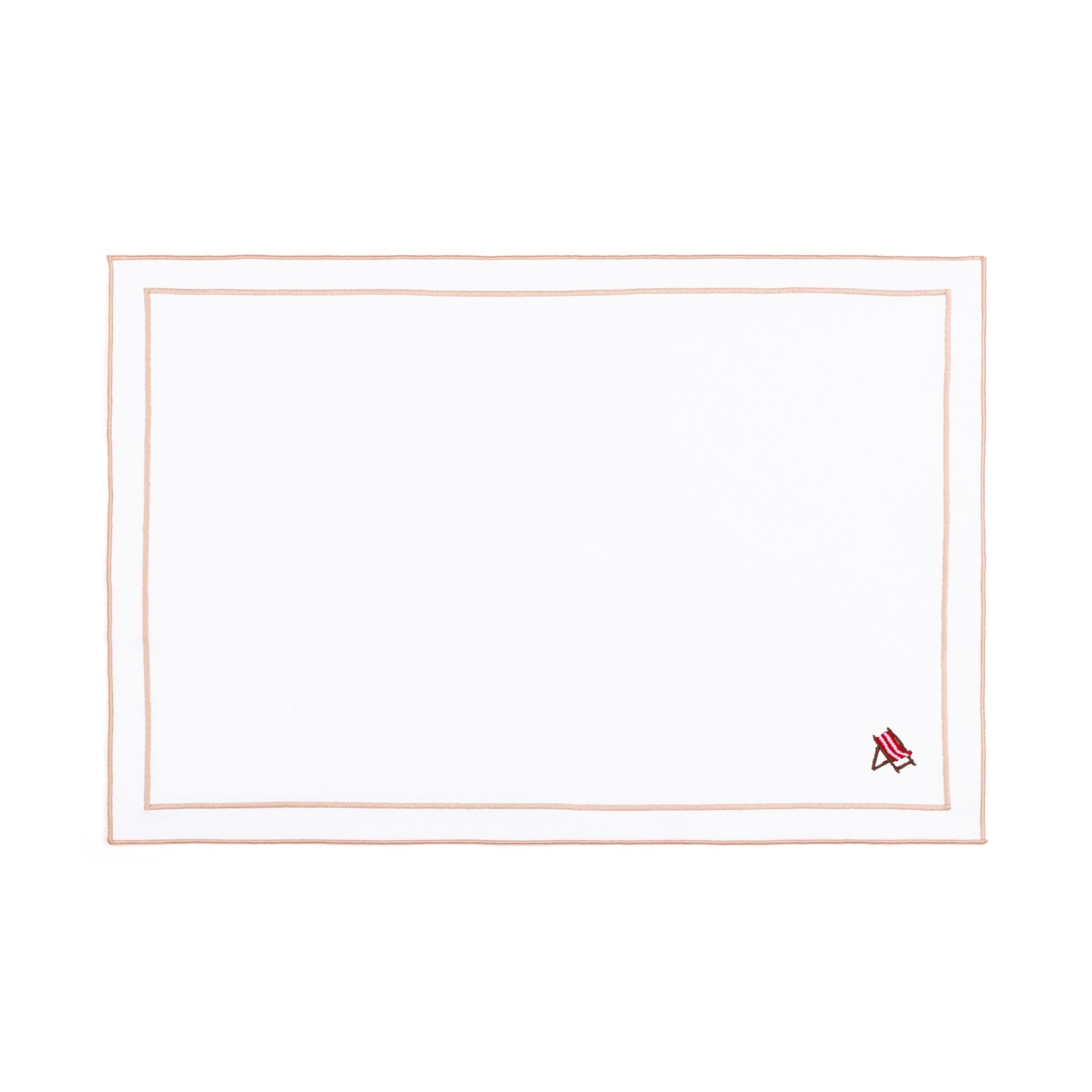 Nazaré white cotton table linen with embroidered summer motifs - Torres Novas