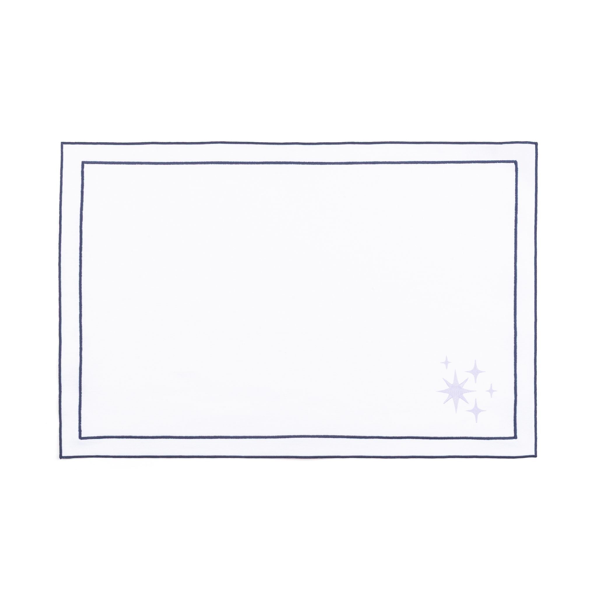 Nazaré white cotton table linen with embroidered stars - Torres Novas