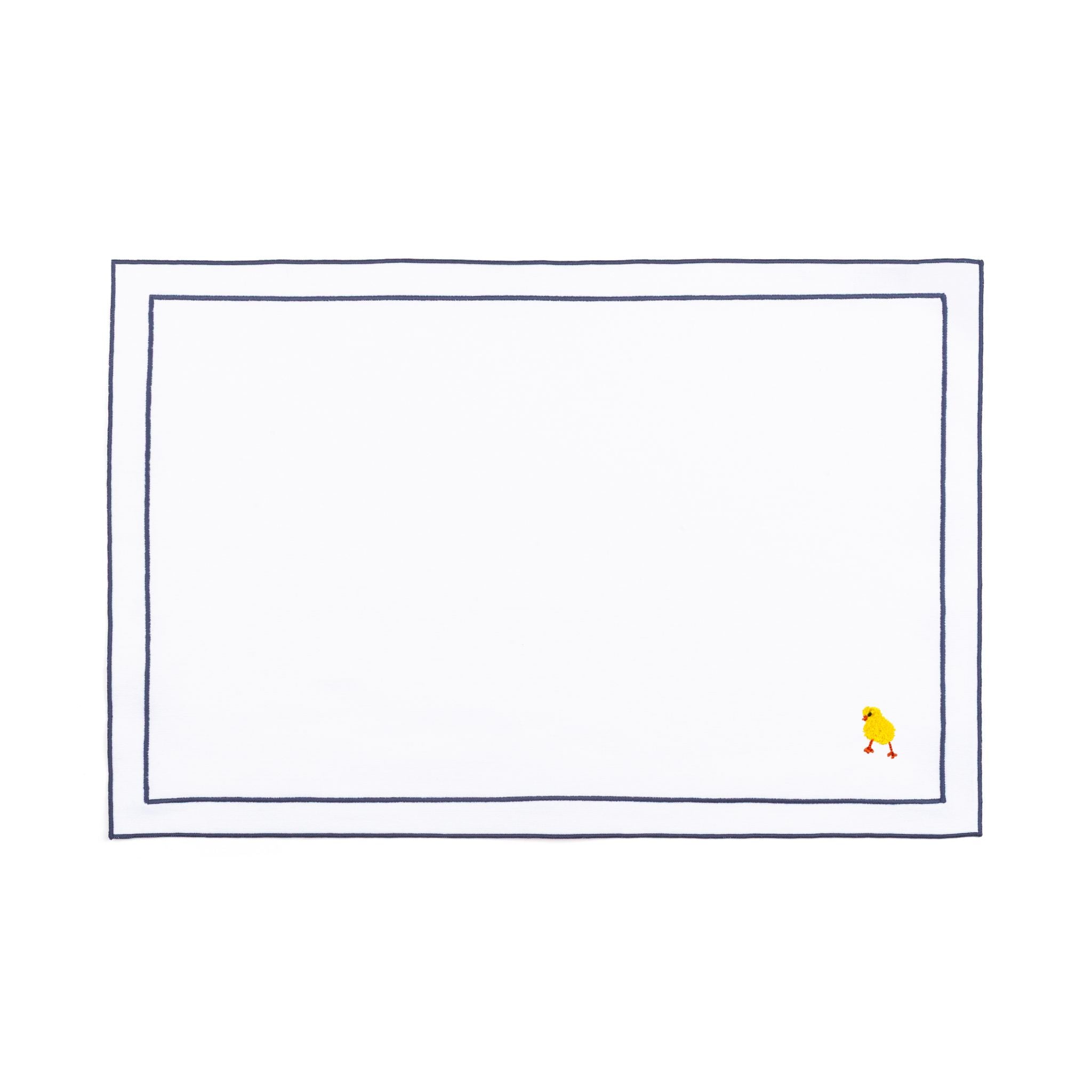 Nazaré white cotton table linen with embroidered Easter motifs