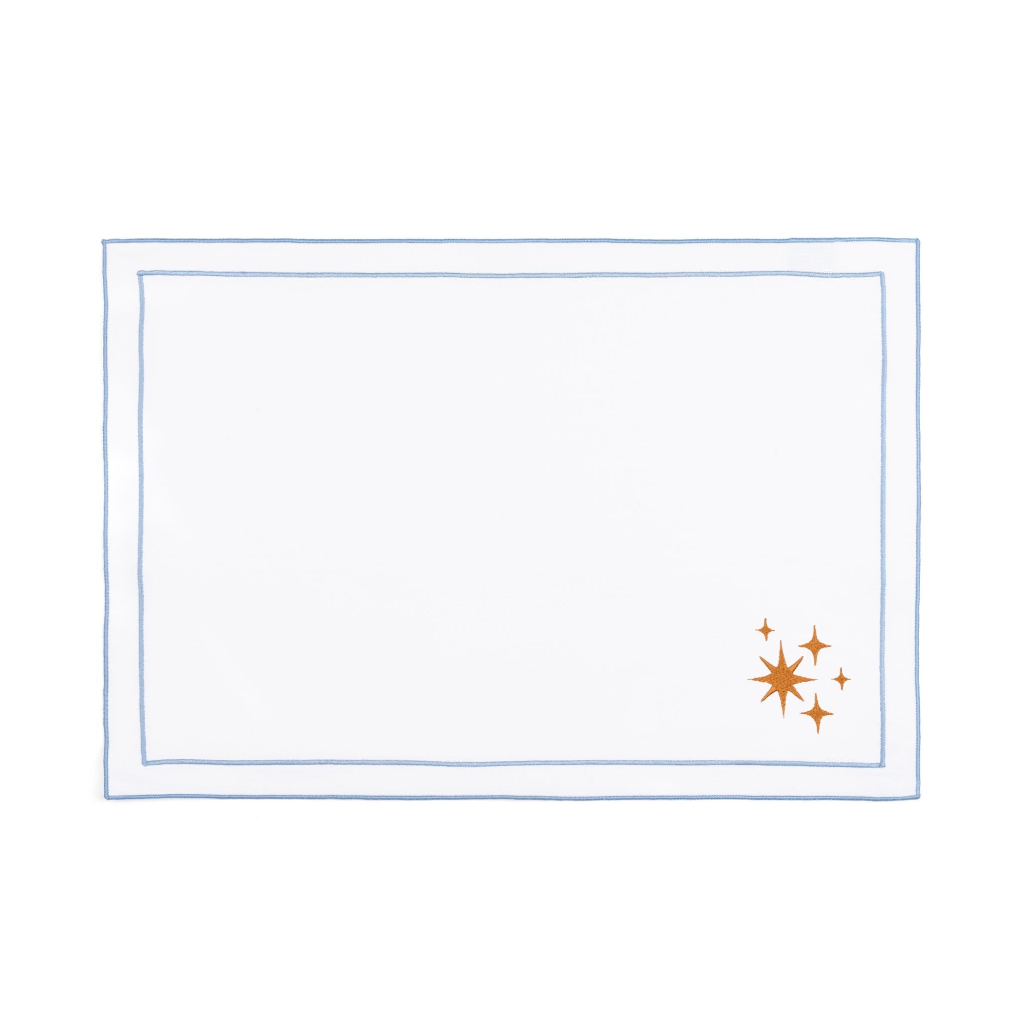 Nazaré white cotton table linen with embroidered stars - Torres Novas