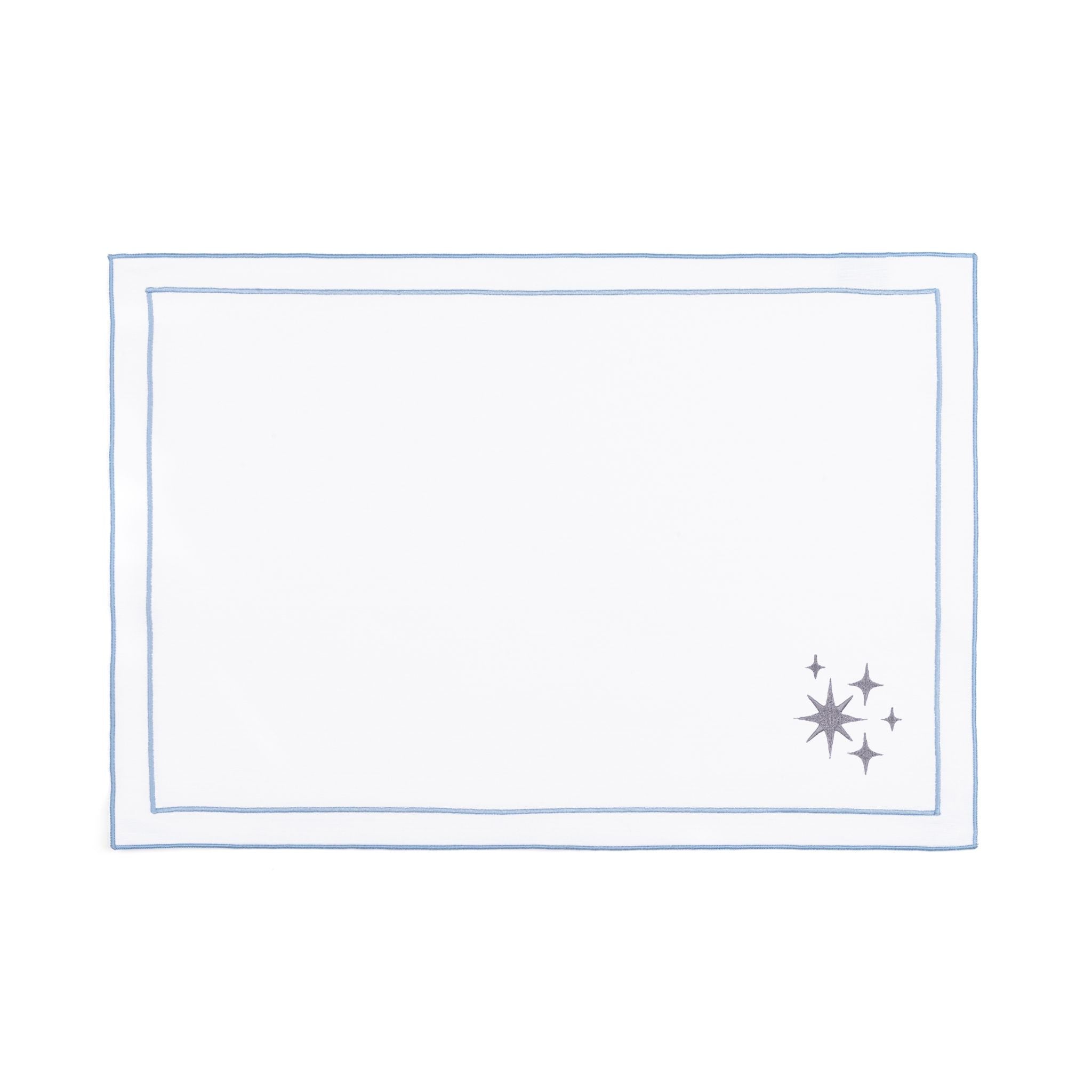 Nazaré white cotton table linen with embroidered small Christmas motifs - Torres Novas