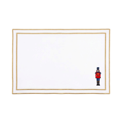 Nazaré white cotton table linen with embroidered nutcrackers