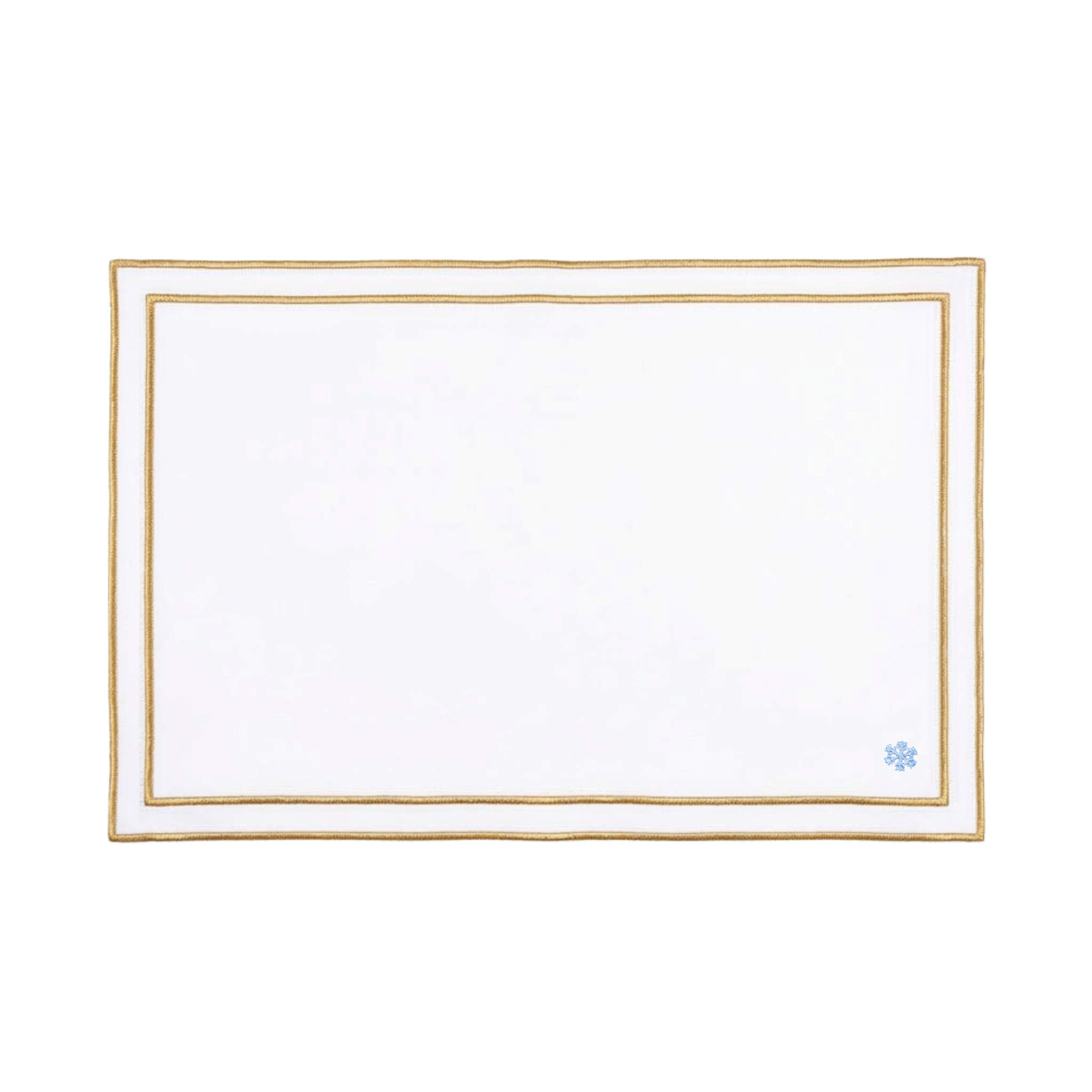 Nazaré white cotton table linen with embroidered small Christmas motifs