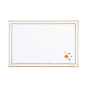 Nazaré white cotton table linen with embroidered stars