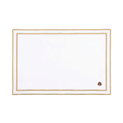 Nazaré white cotton table linen with embroidered autumn motifs
