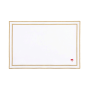 Nazaré white cotton table linen with embroidered autumn motifs