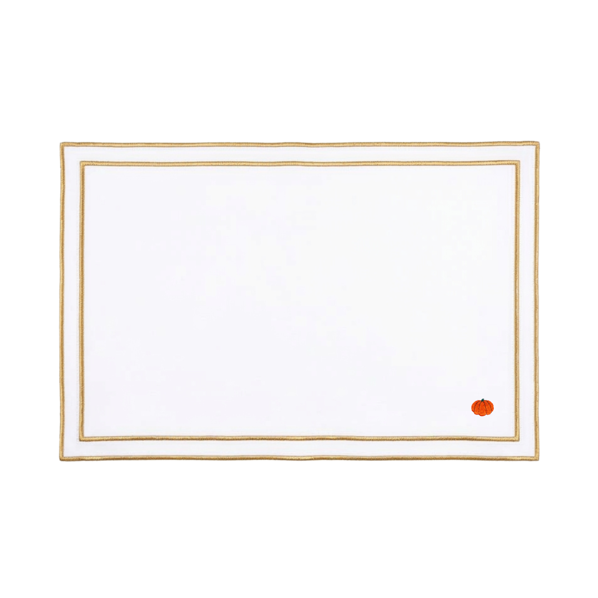 Nazaré white cotton table linen with embroidered autumn motifs