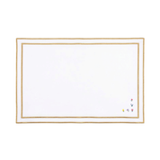 Nazaré white cotton table linen with embroidered flowers - Torres Novas