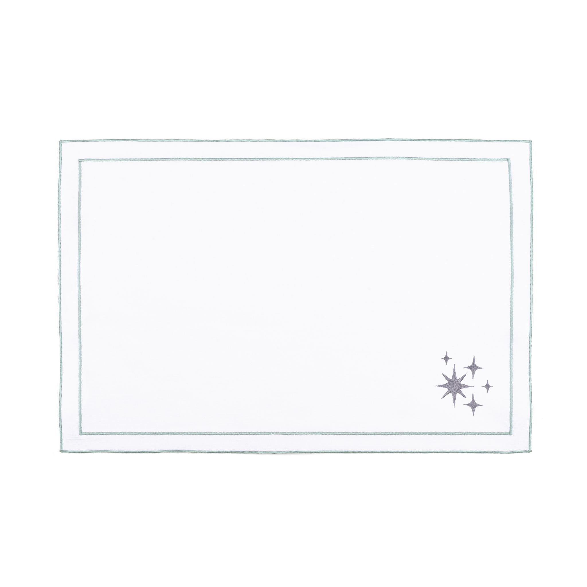 Nazaré white cotton table linen with embroidered small Christmas motifs - Torres Novas