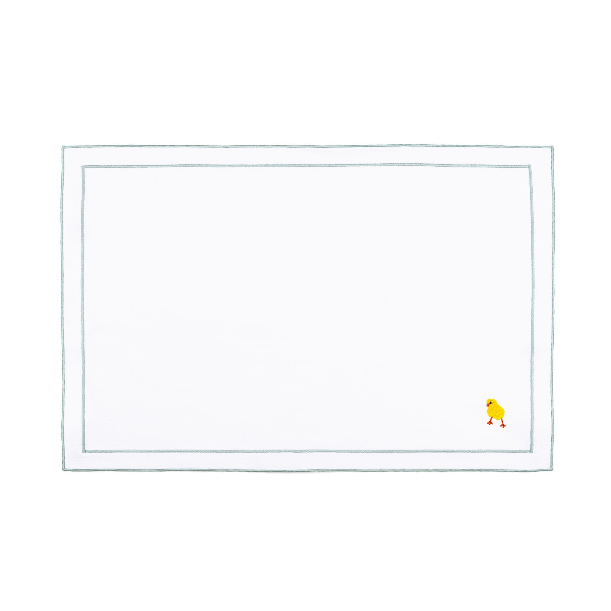 Nazaré white cotton table linen with embroidered Easter motifs