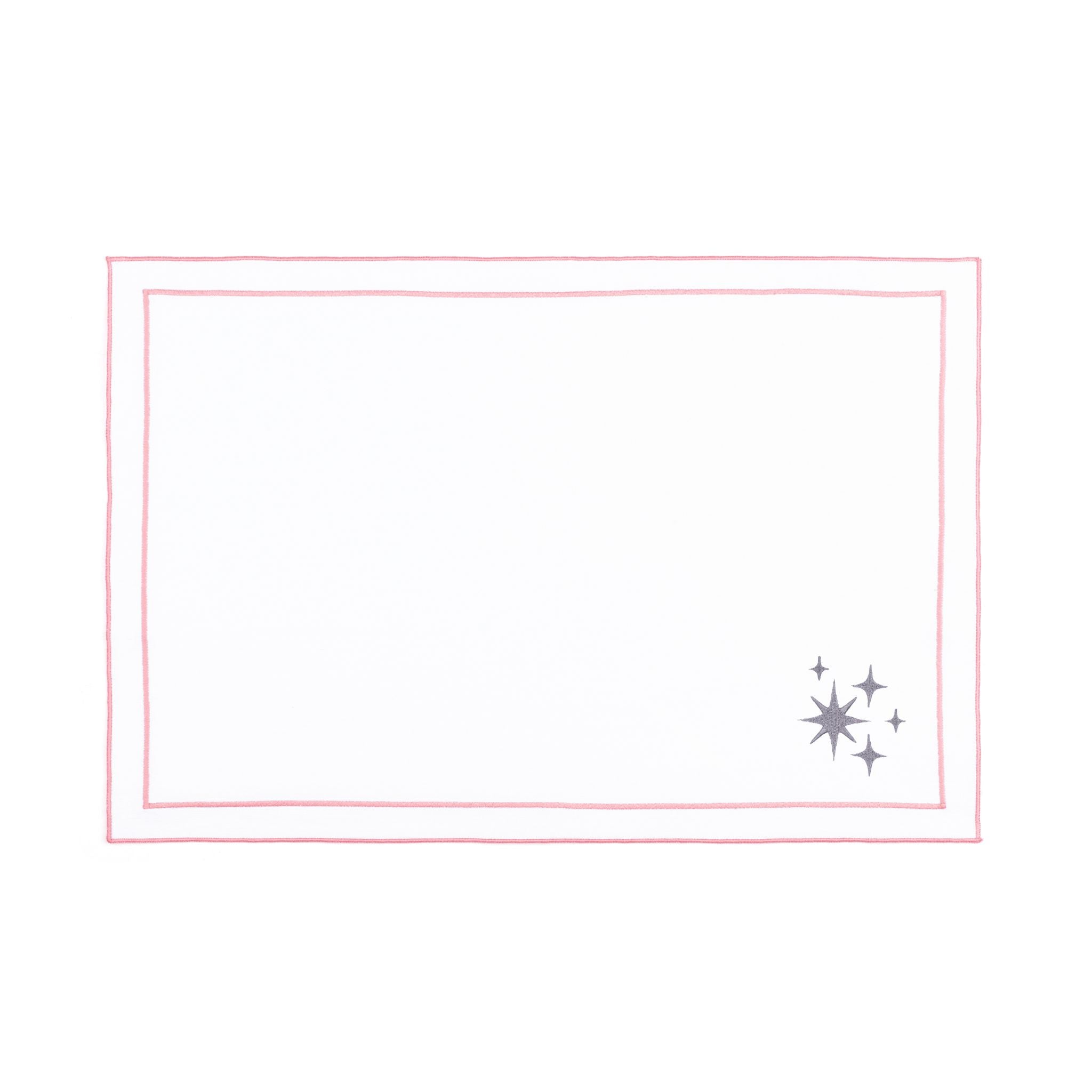 Nazaré white cotton table linen with embroidered small Christmas motifs - Torres Novas