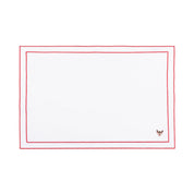 Nazaré white cotton table linen with embroidered small Christmas motifs - Torres Novas