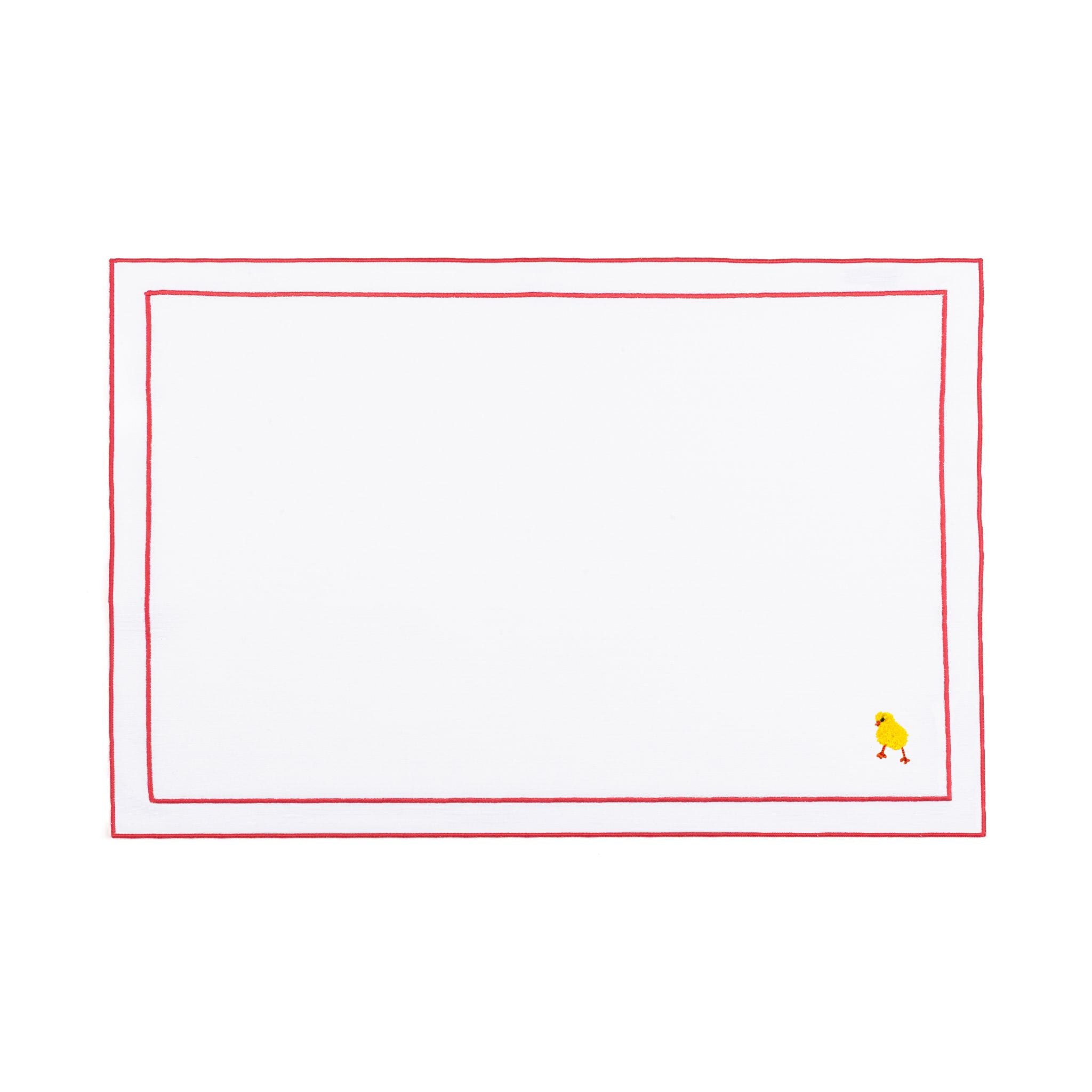 Nazaré white cotton table linen with embroidered Easter motifs