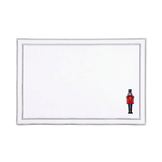 Nazaré white cotton table linen with embroidered nutcrackers
